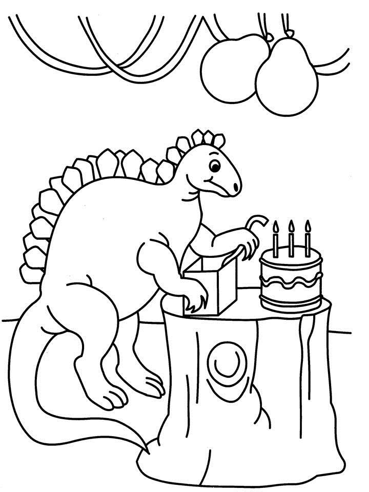 Dinosaur Birthday Coloring Page Dinosaur Coloring Pages Printable