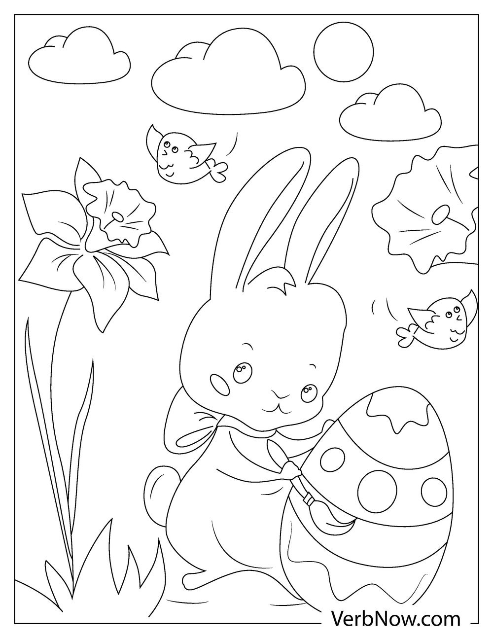 22 Free Easter Bunny Coloring Pages (Printable Pdf) intended for Coloring Pages Printable 2 Easter Bunnies