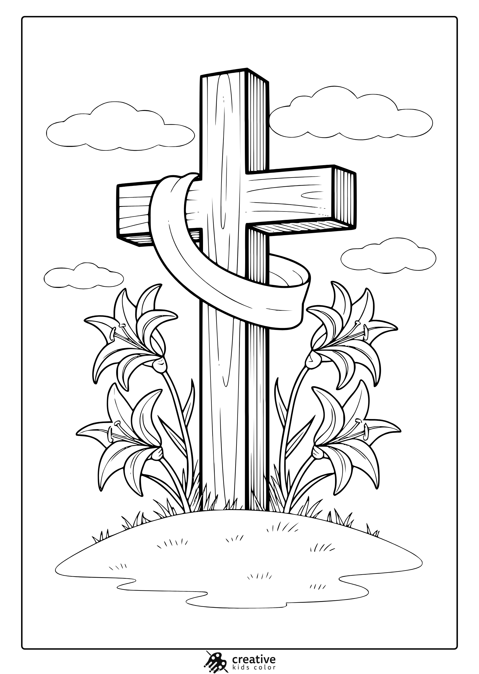 30+ Easter Coloring Pages (Free Printable Pdfs) with Printable Easter Cross Coloring Pages