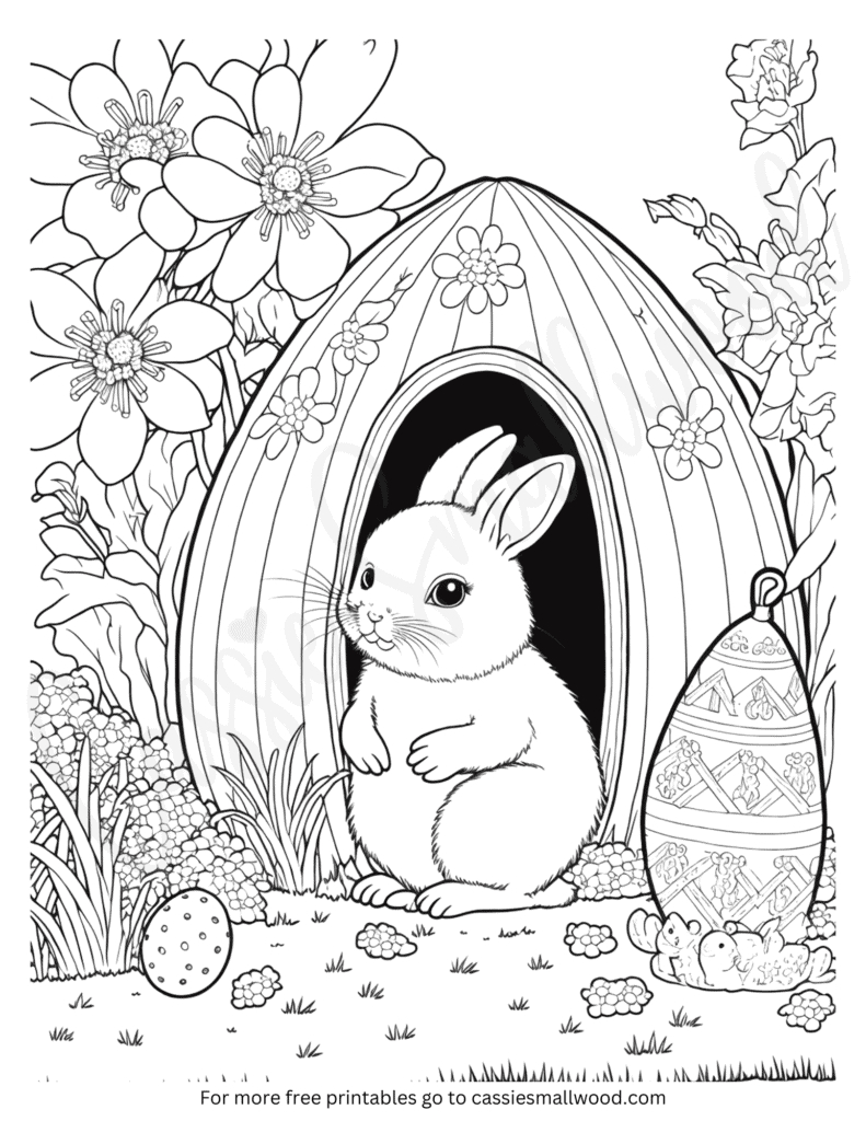 76 Cutest Easter Coloring Pages (Free Printable) - Cassie Smallwood for Printable Easter Coloring Pages For Adults