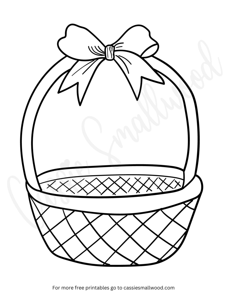 76 Cutest Easter Coloring Pages (Free Printable) - Cassie Smallwood pertaining to Empty Easter Basket Coloring Pages Printable