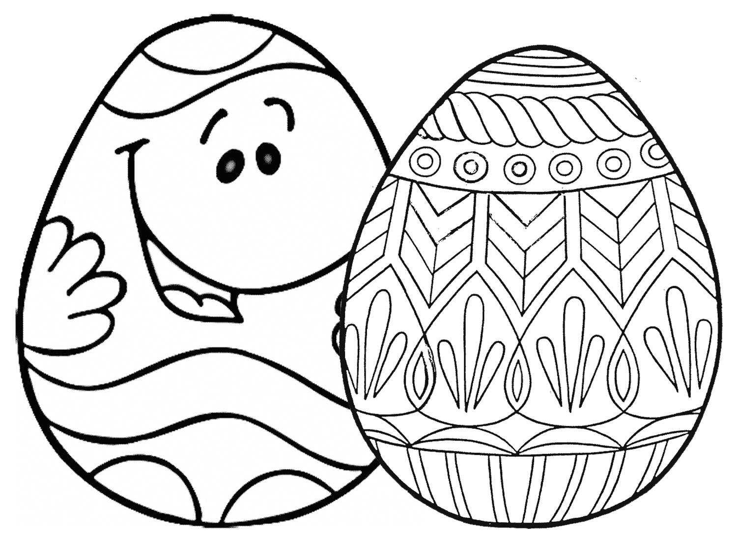 9 Places For Free, Printable Easter Egg Coloring Pages intended for Full Size Easter Eggs Coloring Pages Printable