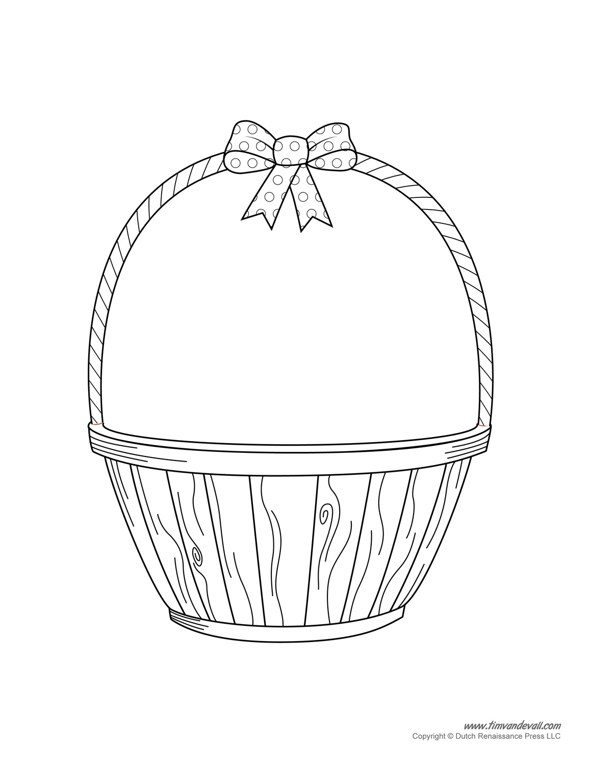 Easter Basket Template, Easter Basket Clipart &amp;amp; Easter Craft for Empty Easter Basket Coloring Pages Printable