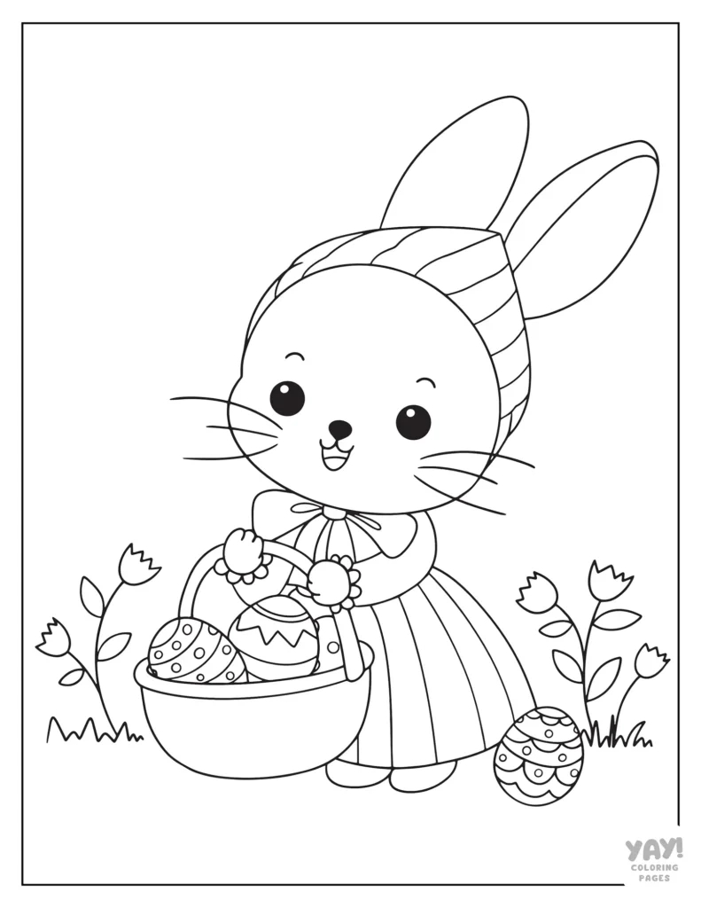 Easter Bunny Coloring Pages (Free Printables) intended for Printable Coloring Pages Easter Bunny