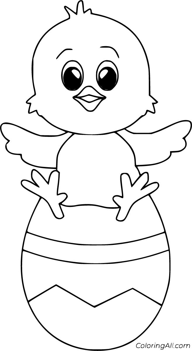 Easter Chick Coloring Pages with regard to Free Printable Easter Baby Chick Coloring Pages