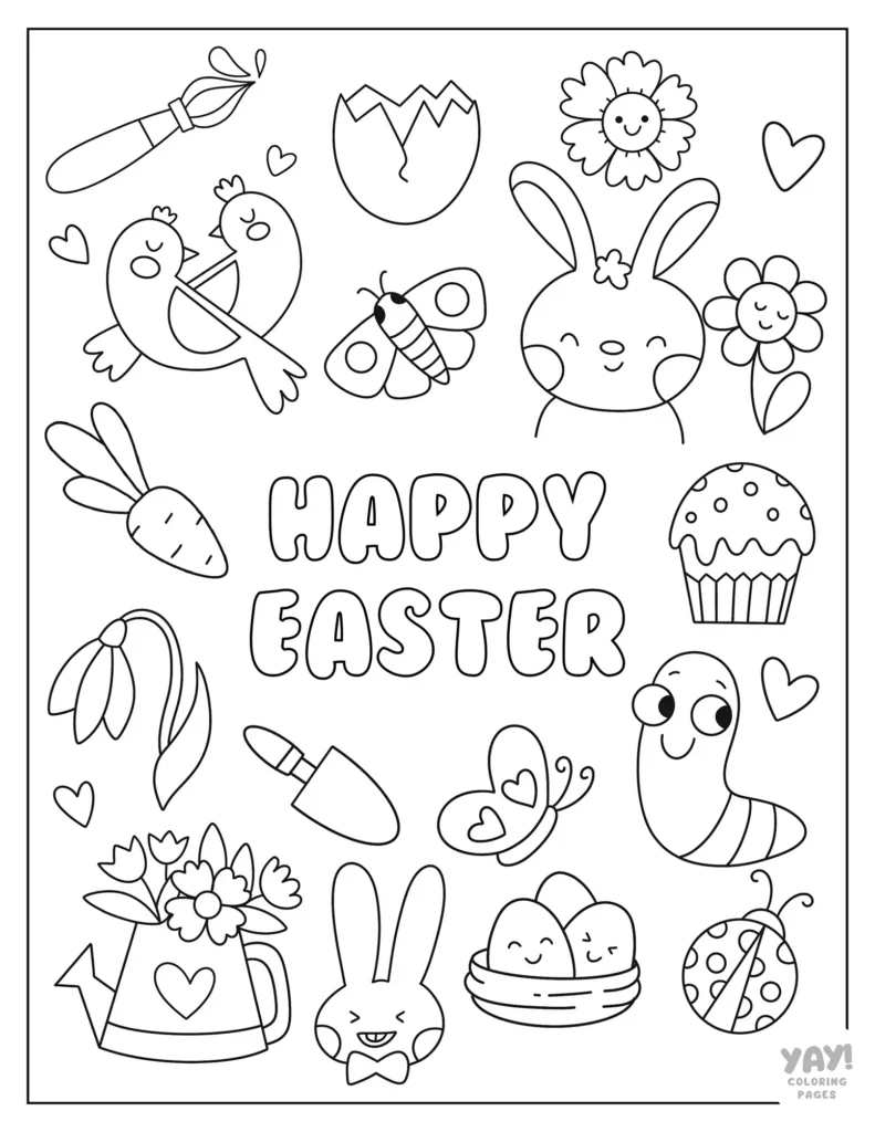 Easter Coloring Pages (Free Printables) within Easy Easter Coloring Pages Printable