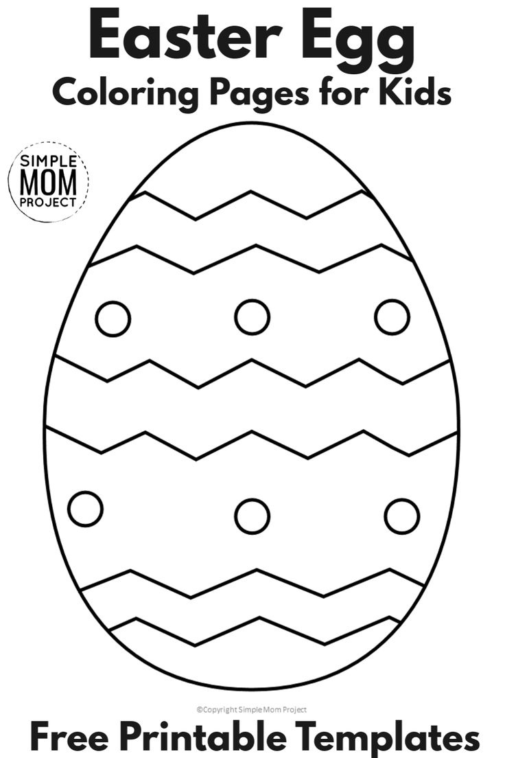 Easter Egg Coloring Pages For Kids With Free Printable Templates in Free Printable Easter Eggs Coloring Pages For Preschoolers