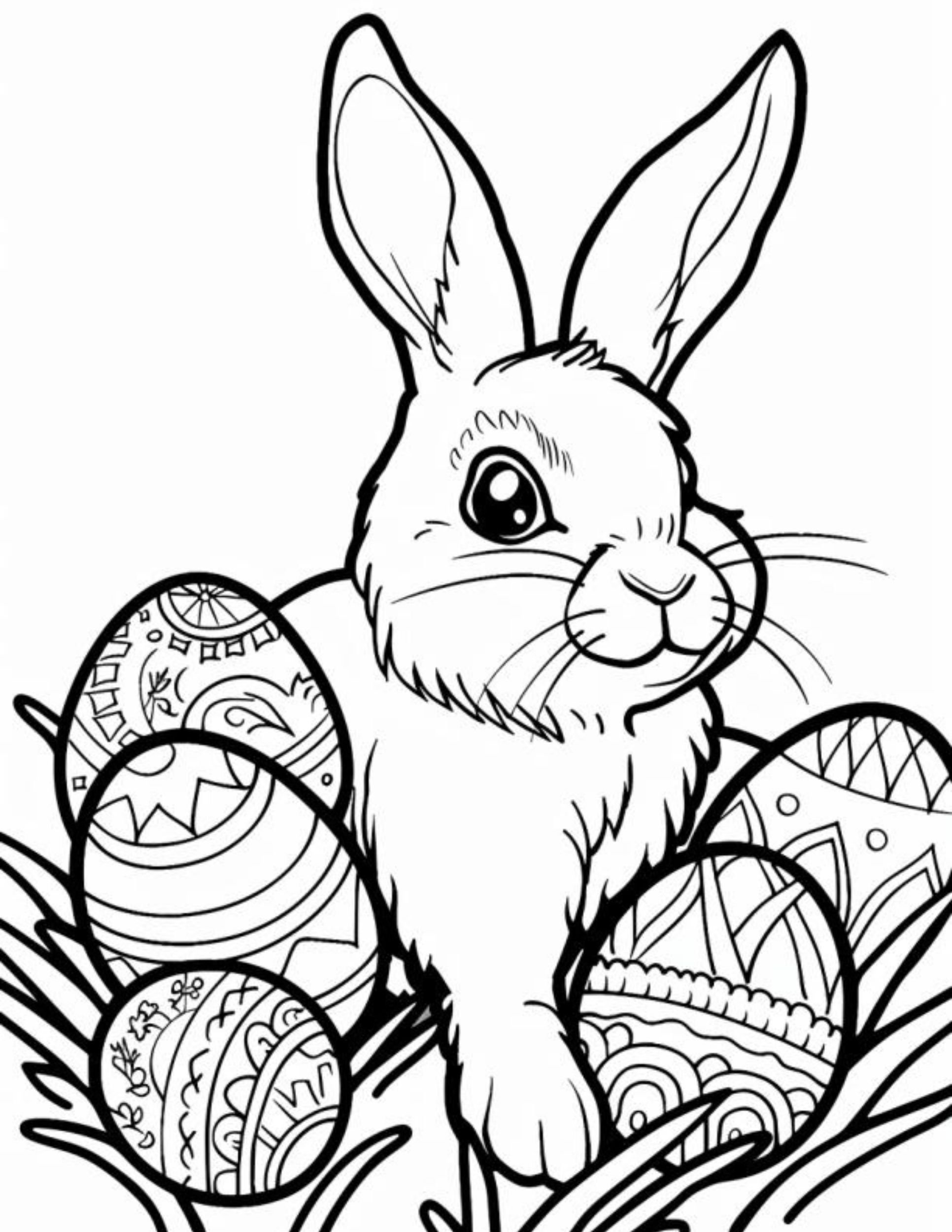 🐰 Hop To It! Free Printable Easter Bunny Coloring Pages 🎨 — Sew for Free Easter Bunny Printable Coloring Pages