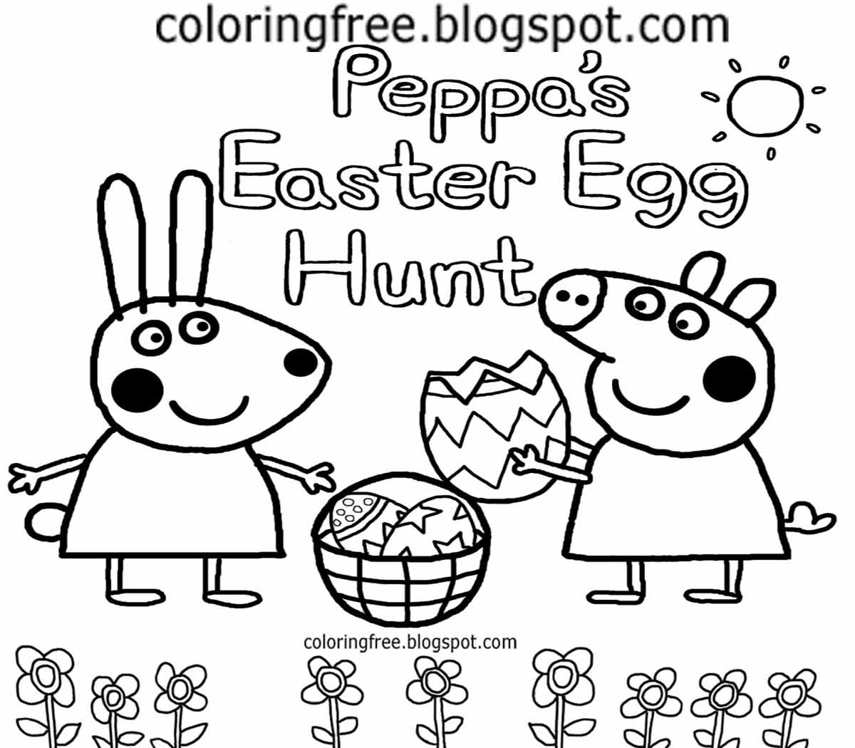 Free Coloring Pages Printable Pictures To Color Kids Drawing Ideas with regard to Printable Peppa Pig Easter Coloring Pages