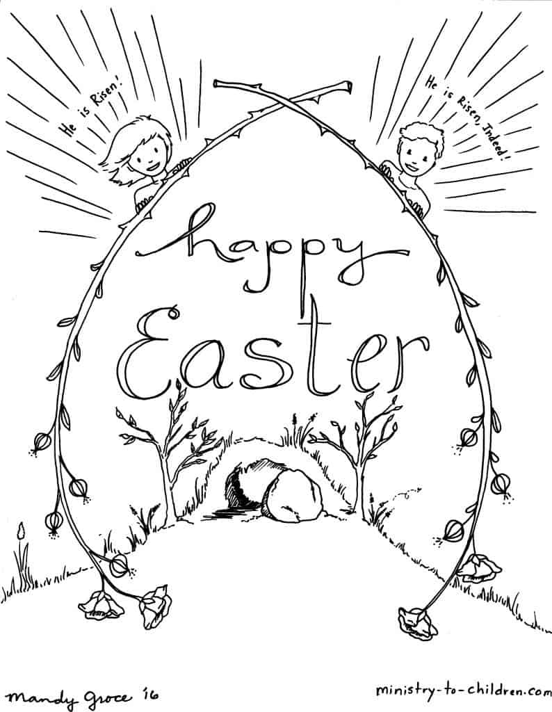 Kids Easter Coloring Sheets - Ministry To Children intended for Religious Easter Coloring Pages Free Printable