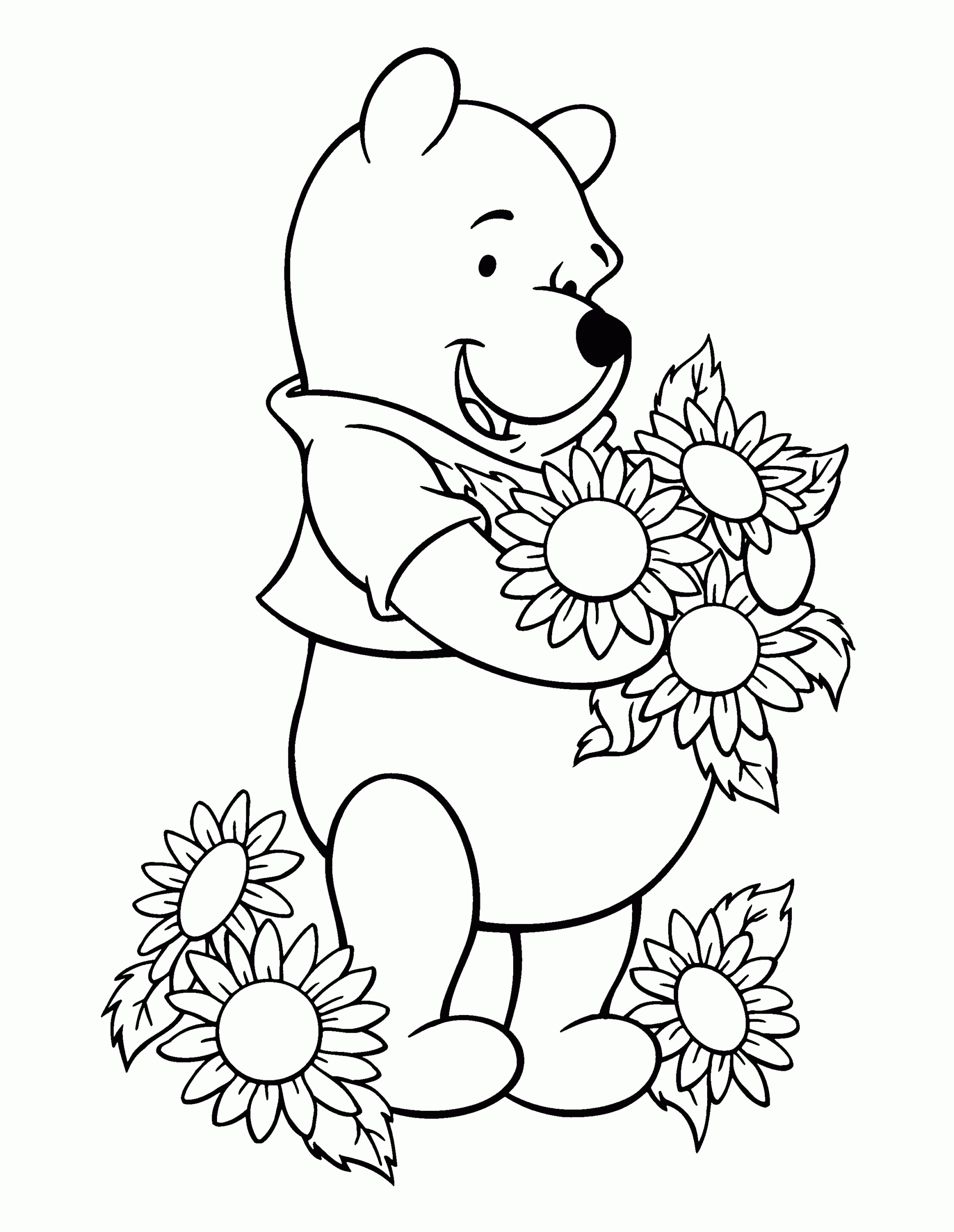 Winnie The Pooh Coloring Pages – Printable Coloring Pages. Free with Free Easter Pooh Bear Adult Coloring Pages Printable